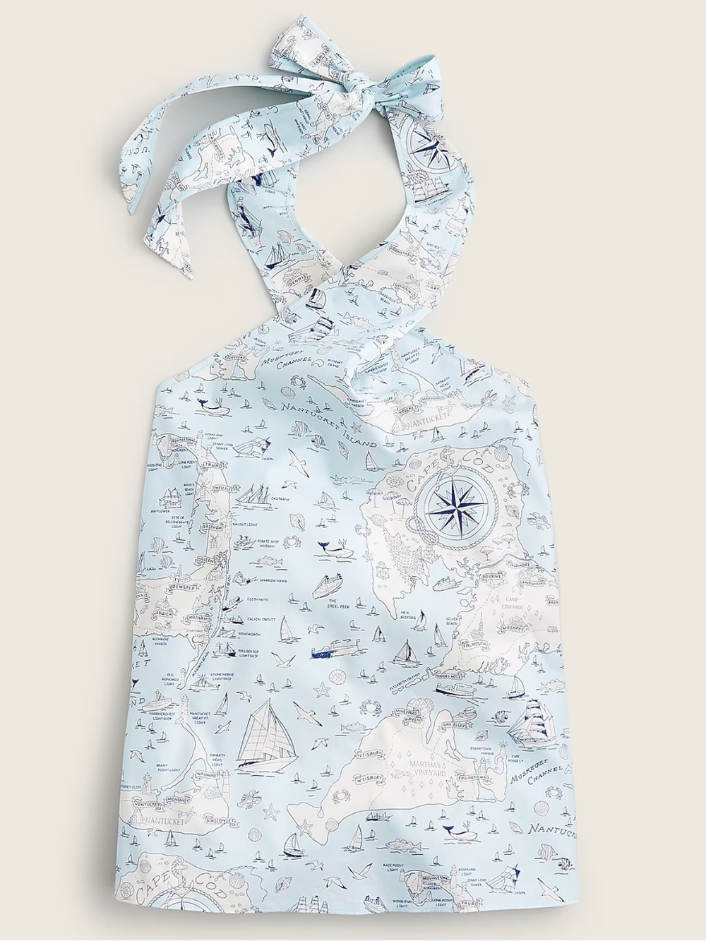 J. Crew Collection Halter Top in Ratti Compass Print Size L